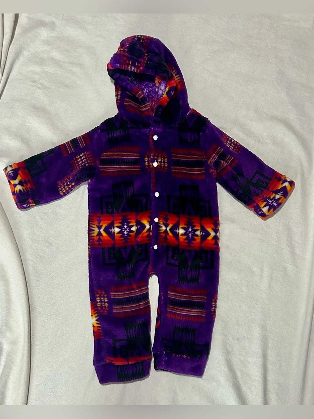 Western Trading Blankets Purple Southwest Baby Jumper — Size 3/6M